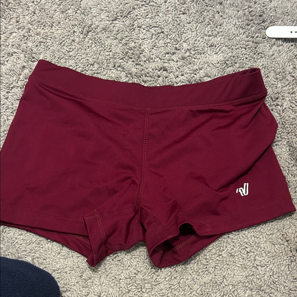 Women's Burgundy varsity cheer Shorts
